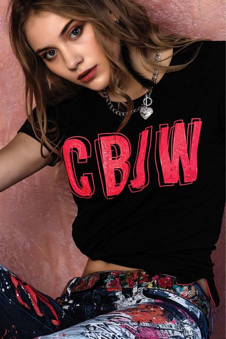 WT275 Camiseta Mujer con estampado del logotipo