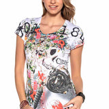 WT286 T-shirt damski z nadrukiem