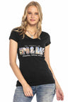 WT295 Women T-shirt met een groot voor de print van het merk