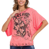 WT336 Dames T-shirt in een extravagante Look
