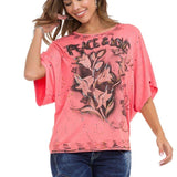 WT336 Dames T-shirt in een extravagante Look