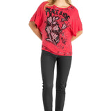 WT336 Dames T-shirt in een extravagante Look