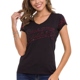 WT337 Dames T-shirt in een Glitter-Look