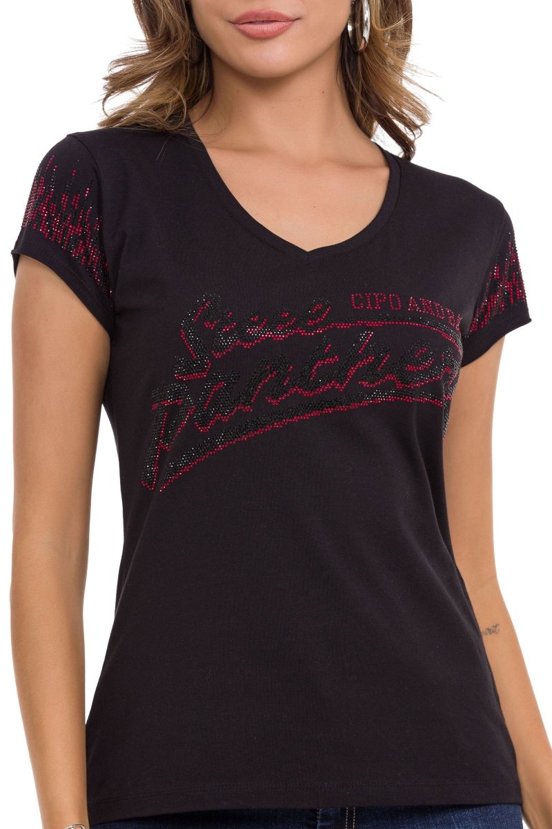 WT337 T-shirt pour femmes dans un look pailleté