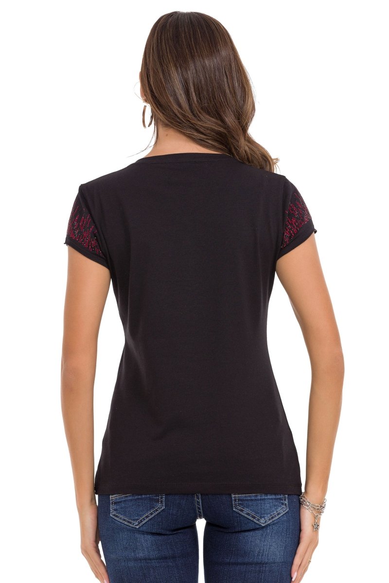 WT337 T-shirt pour femmes dans un look pailleté
