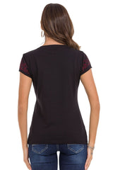 WT337 T-shirt pour femmes dans un look pailleté