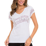 WT337 Dames T-shirt in een Glitter-Look
