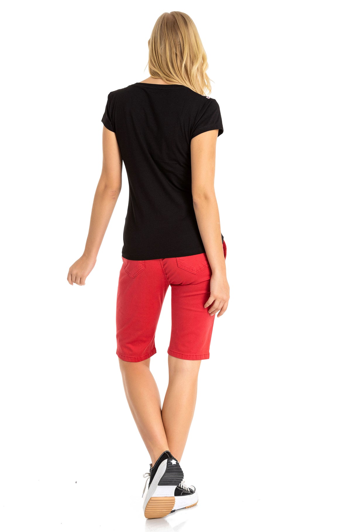WT341 Damen T-Shirt mit glänzender Stein-Engel