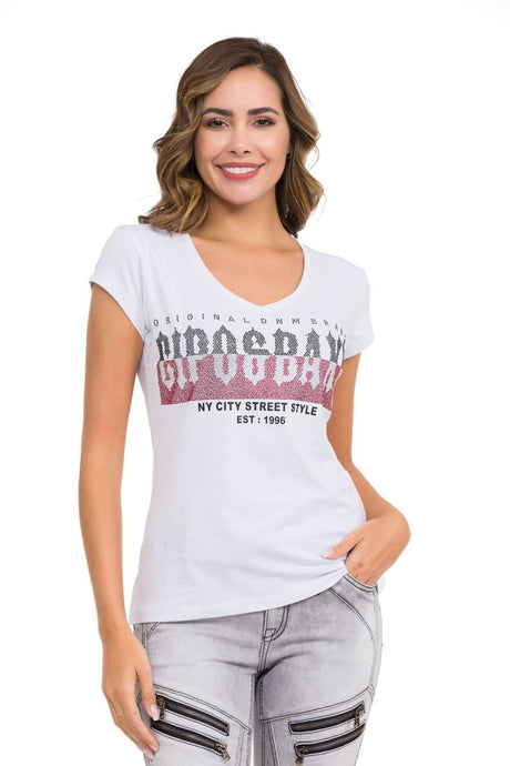 WT358 T-shirt pour femmes dans un look pailleté