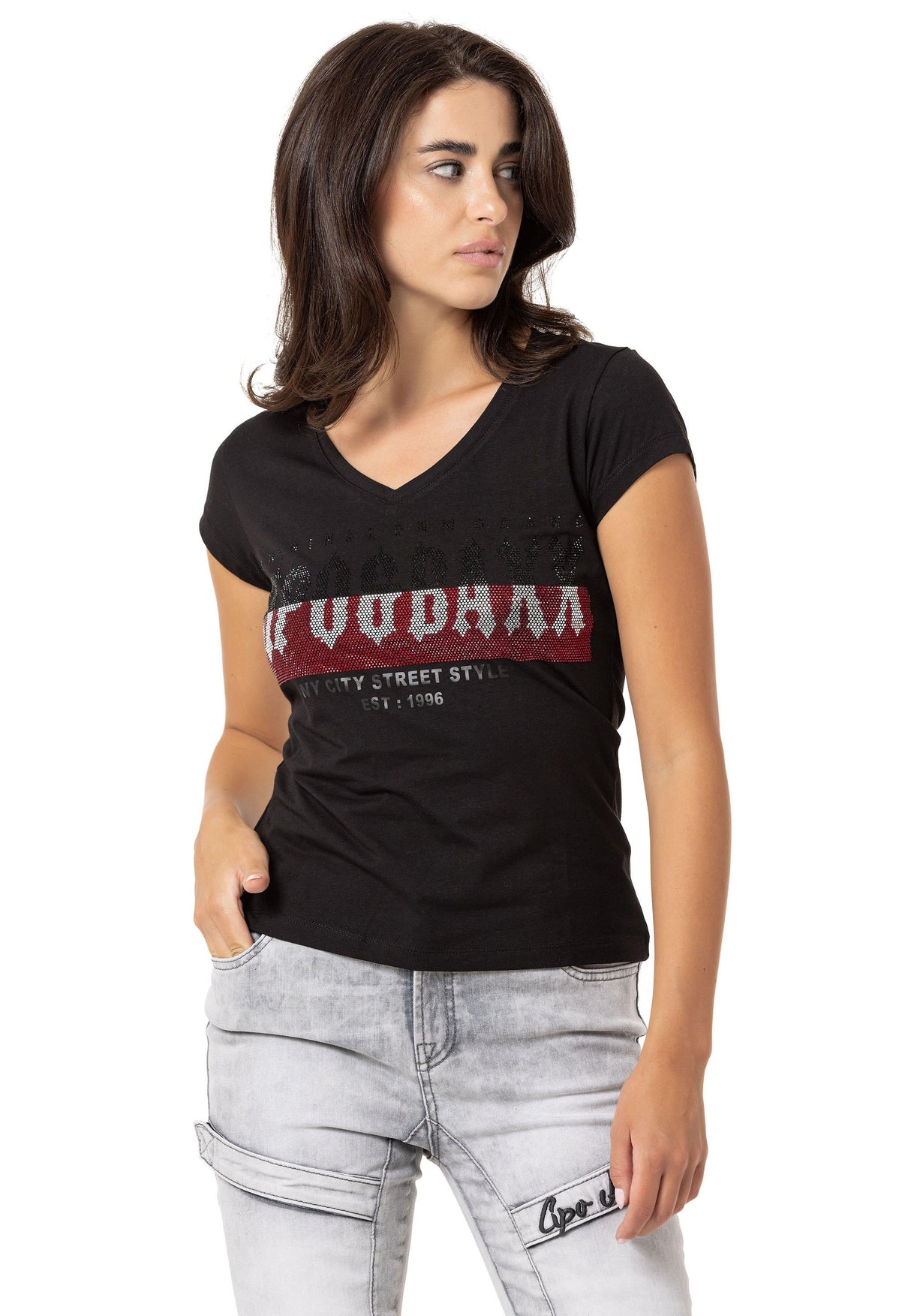 WT358 Camiseta  Women en un aspecto brillo