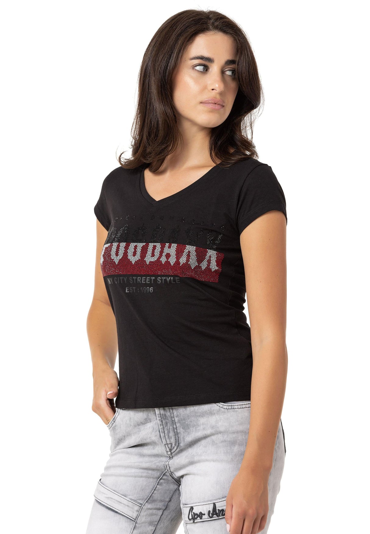 WT358 Camiseta  Women en un aspecto brillo