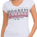 WT358 T-shirt da Donna con Glitter