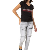 WT358 T-shirt da Donna con Glitter