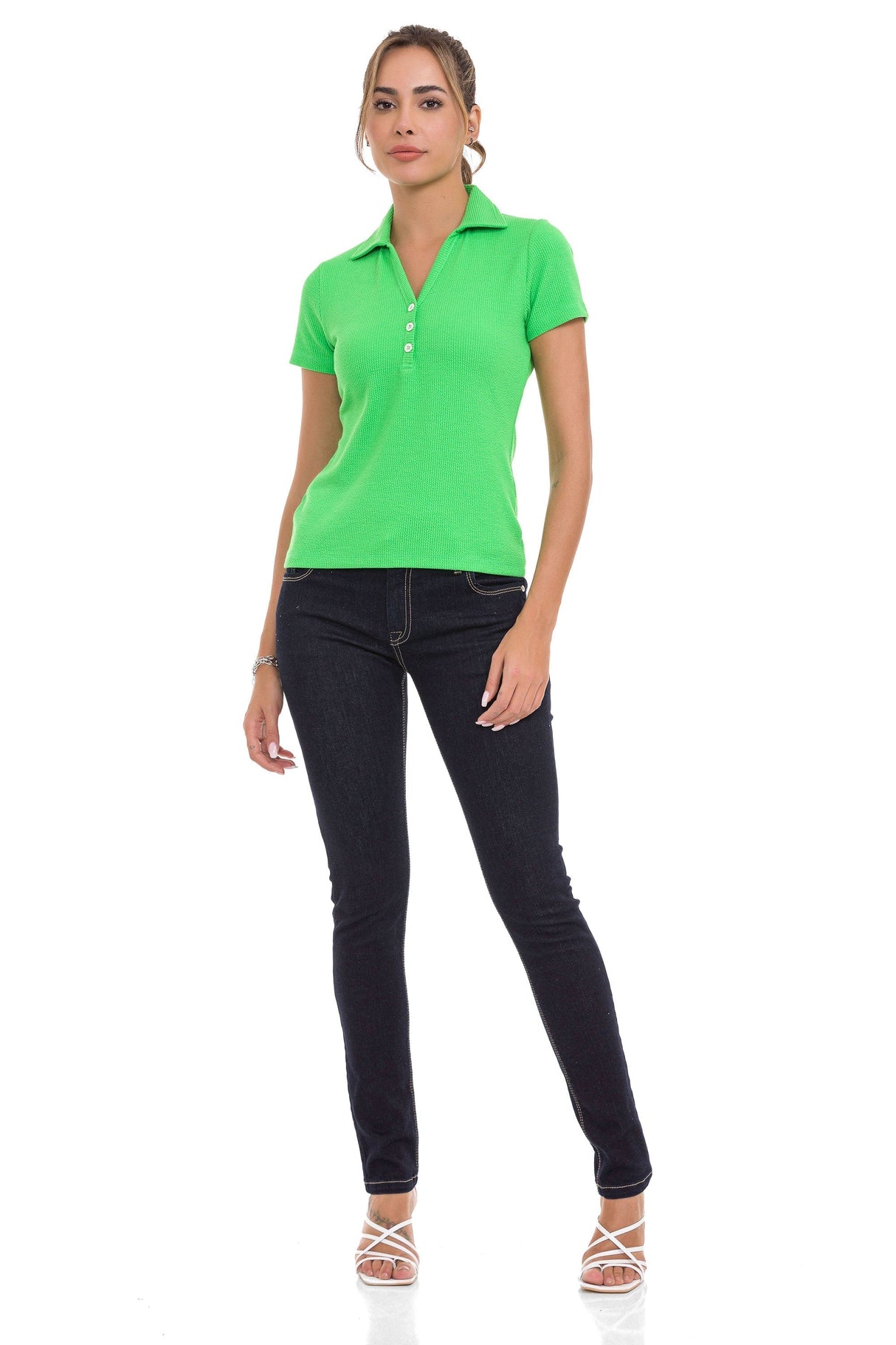 WT361 Camiseta Polo clásica con botones