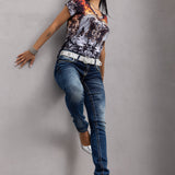 WT383 Damen T-Shirt – Digitaler Style mit auffälligem Design