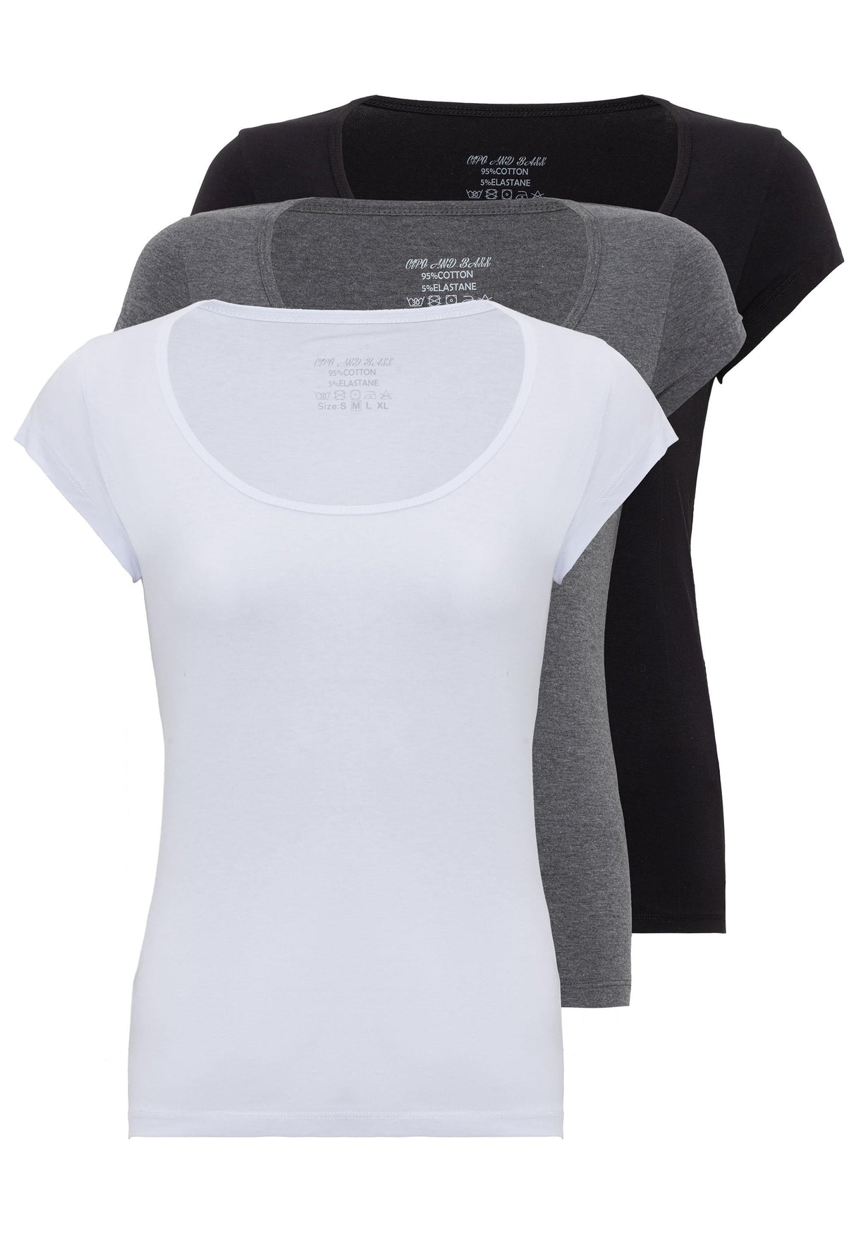 WU106 Set de 3 Camisetas interiores para Mujer