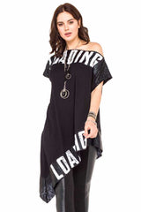 WY146 Women's jersey dress with extravagant applications