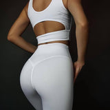 WY188 Ensemble de sport 2 pièces survêtement de yoga