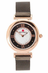WZ105 Montre Femme Or Bande Mesh Pierre Acier