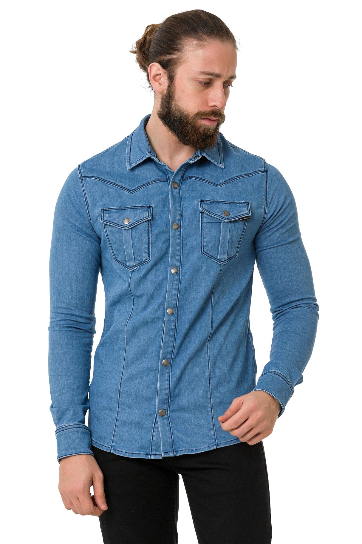 CH189 camicia jeans da uomo
