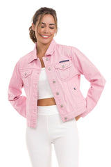 WJ212 Damen Jeansjacke mit stylischen auffälligen Elementen - Cipo and Baxx - Damen - Damen Jacke -
