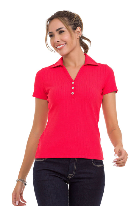 WT361 women's t-shirt with classic polo collar