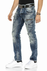 C-1178 Bequeme Jeans im lässigen Biker-Stil - Cipo and Baxx - -