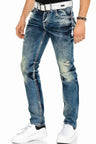 CD149 Herren bequeme Jeans im coolen Used-Look Straight Fit - Cipo and Baxx - Herren Jeans - Letzte Chance! -