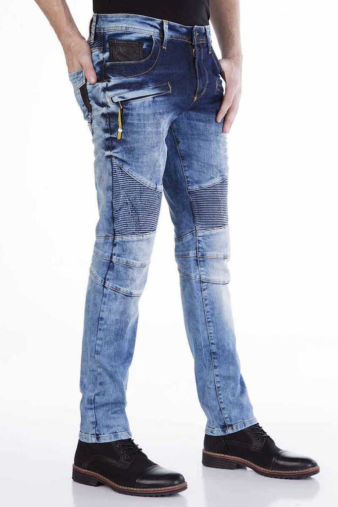 CD204 Herren bequeme Jeans mit coolen Ziernahtelementen - Cipo and Baxx