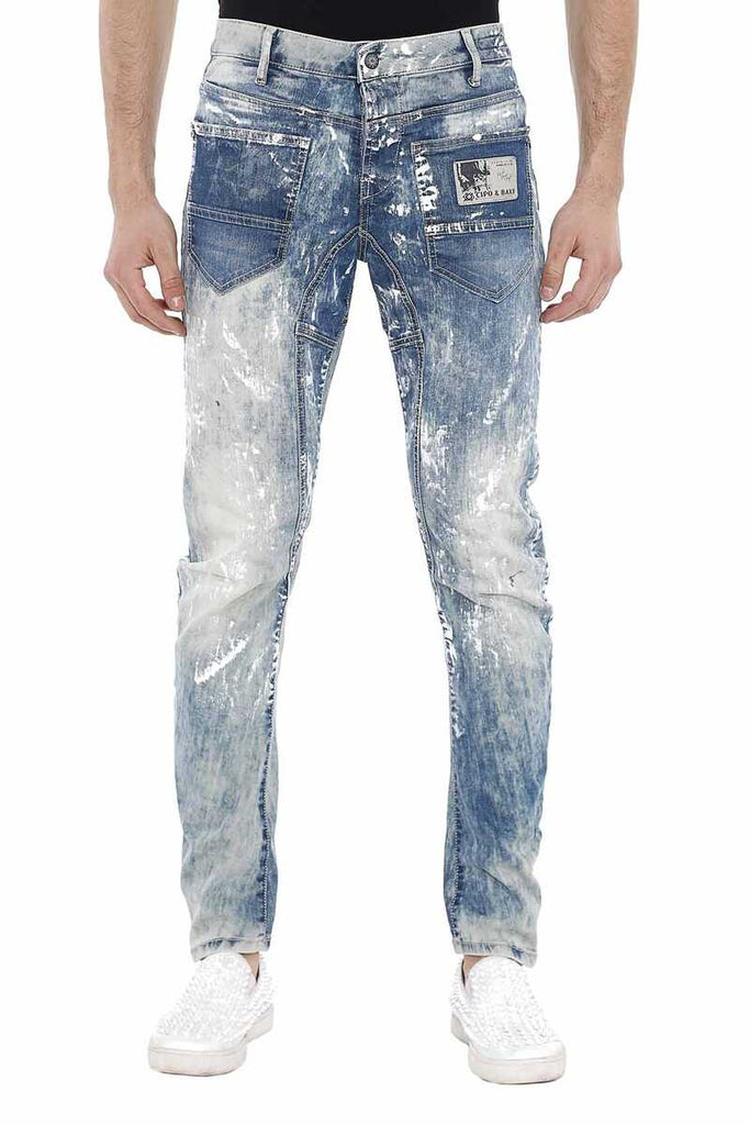 CD255 Herren bequeme Jeans mit coolen Farbspots - Cipo and Baxx