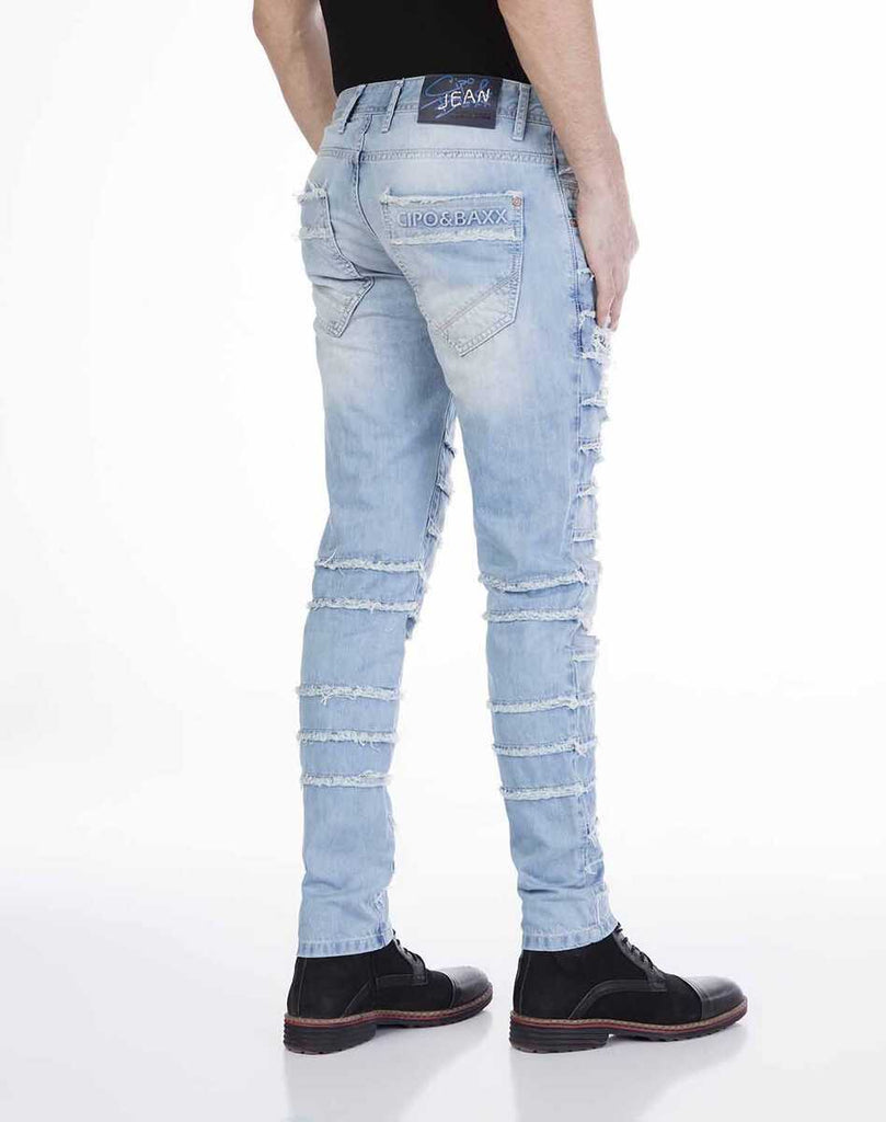 CD256 Herren bequeme Jeans mit großen Rissdetails - Cipo and Baxx