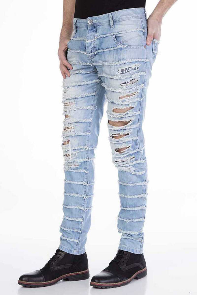CD256 Herren bequeme Jeans mit großen Rissdetails - Cipo and Baxx