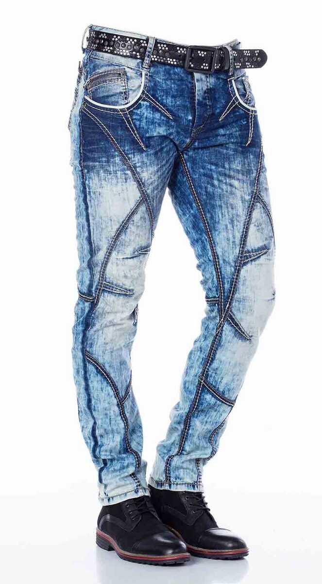 CD269 Herren Straight-Jeans mit cooler Waschung und Ziernähten - Cipo and Baxx - Herren Jeans - Letzte Chance! -