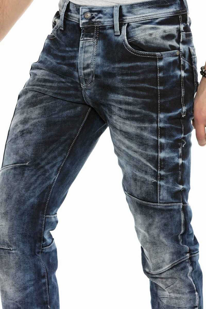 CD286 Herren bequeme Jeans mit cooler Waschung und Ziernähten - Cipo and Baxx