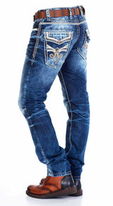 CD287 Herren bequeme Jeans mit Waschungen in Straight Fit - Cipo and Baxx - Herren Jeans - Letzte Chance! -