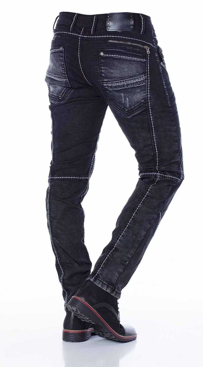 CD288 Herren bequeme Jeans mit Waschungen in Straight Fit - Cipo and Baxx - Herren Jeans - Letzte Chance! -