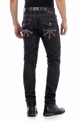 CD295 Herren bequeme Jeans im glänzenden Matt-Look in Straight Fit - Cipo and Baxx - Herren Jeans - Letzte Chance! -