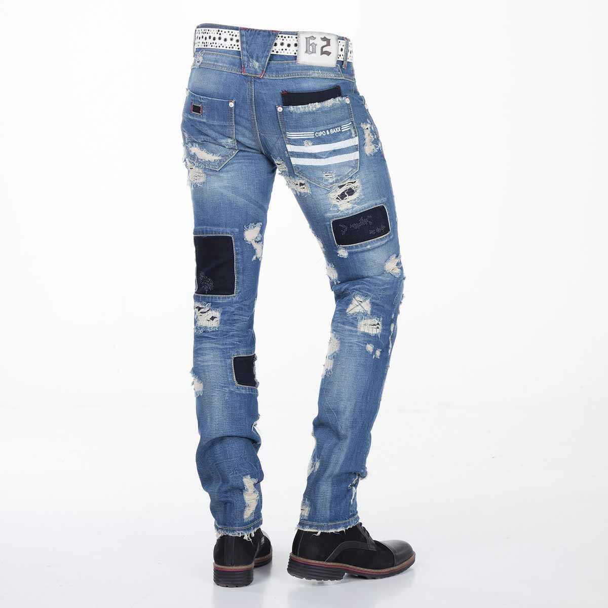 CD347 Herren bequeme Jeans im stylischen Destroyed-Look - Cipo and Baxx - Herren Jeans - Letzte Chance! -