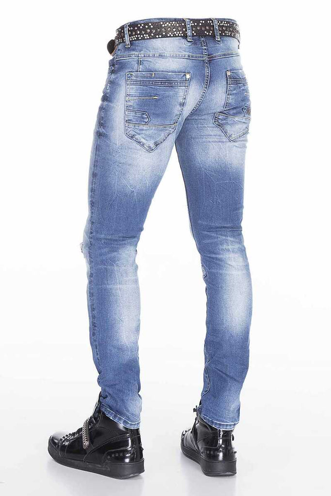 CD390 Herren bequeme Jeans mit tollen Used-Elementen in Straight Fit - Cipo and Baxx