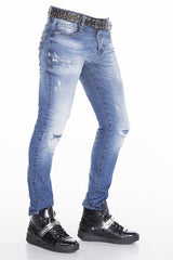 CD390 Herren bequeme Jeans mit tollen Used-Elementen in Straight Fit - Cipo and Baxx - Herren Jeans - Letzte Chance! -