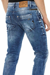 CD394 Herren Slim-Fit-Jeans in verwaschenem Design - Cipo and Baxx - Herren Jeans - Letzte Chance! -