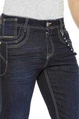 CD395 Herren bequeme Jeans mit stilvollen Kontrastnähten in Straight Fit - Cipo and Baxx - Herren Jeans - Letzte Chance! -