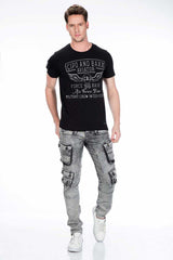 CD429 Herren Slim-Fit-Jeans mit Cargo Taschen - Cipo and Baxx - Herren Jeans - Letzte Chance! -