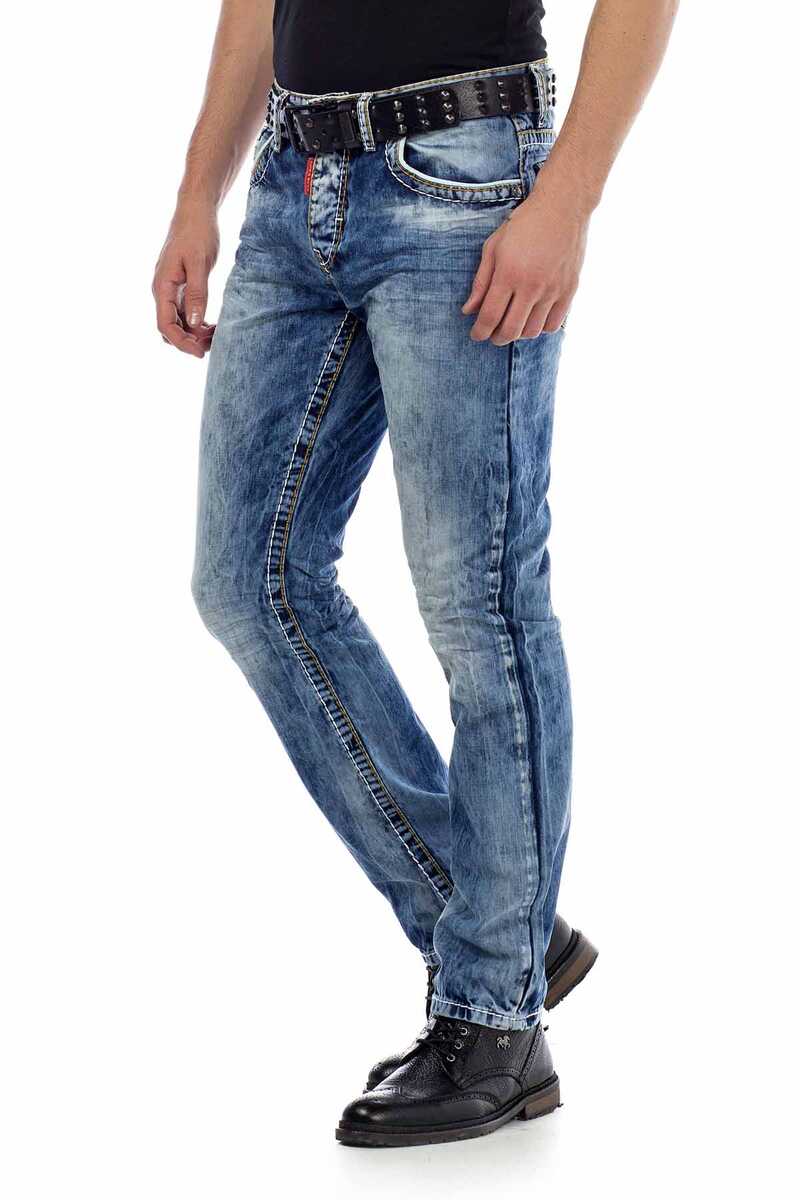 CD434 Herren Slim-Fit-Jeans mit Knopftaschen in Regular Fit - Cipo and Baxx - Herren Jeans - Letzte Chance! -