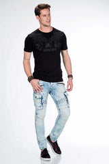 CD435 Herren Jeans im Cargo-Style mit Deko-Zippern in Straight Fit - Cipo and Baxx - Herren Jeans - Letzte Chance! -