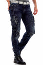 CD440 Herren Slim-Fit-Jeans mit Verschlussschnallen in Straight Fit - Cipo and Baxx - Herren - Herren Jeans -