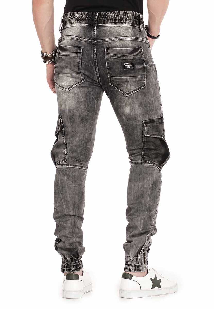 CD446 Herren Slim-Fit-Jeans mit elastischen Bündchen am Saum - Cipo and Baxx - Herren Jeans - Letzte Chance! -