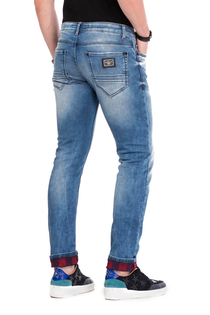 CD469 Herren Slim-Fit-Jeans mit markanter Waschung - Cipo and Baxx