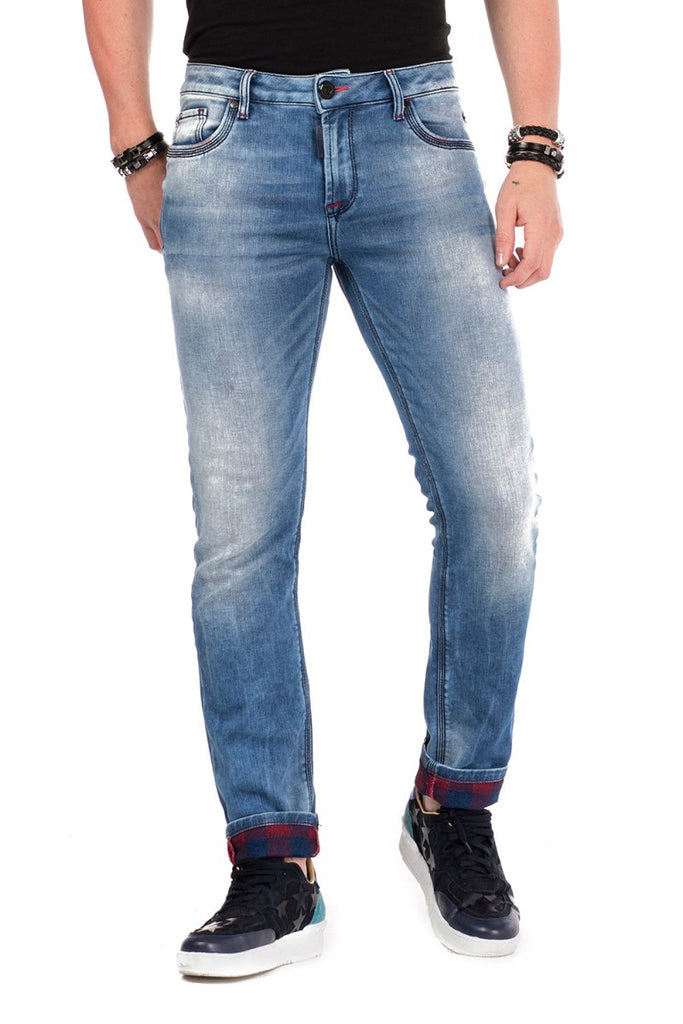 CD469 Herren Slim-Fit-Jeans mit markanter Waschung - Cipo and Baxx