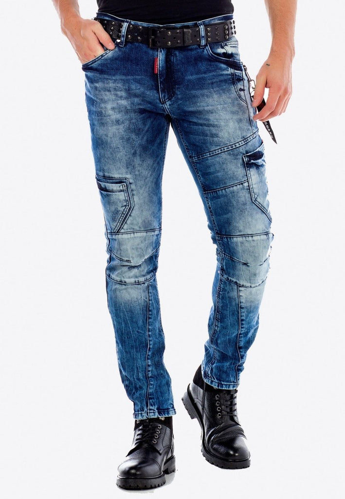 CD478 Herren bequeme Jeans in verwaschener Optik Slim Fit - Cipo and Baxx